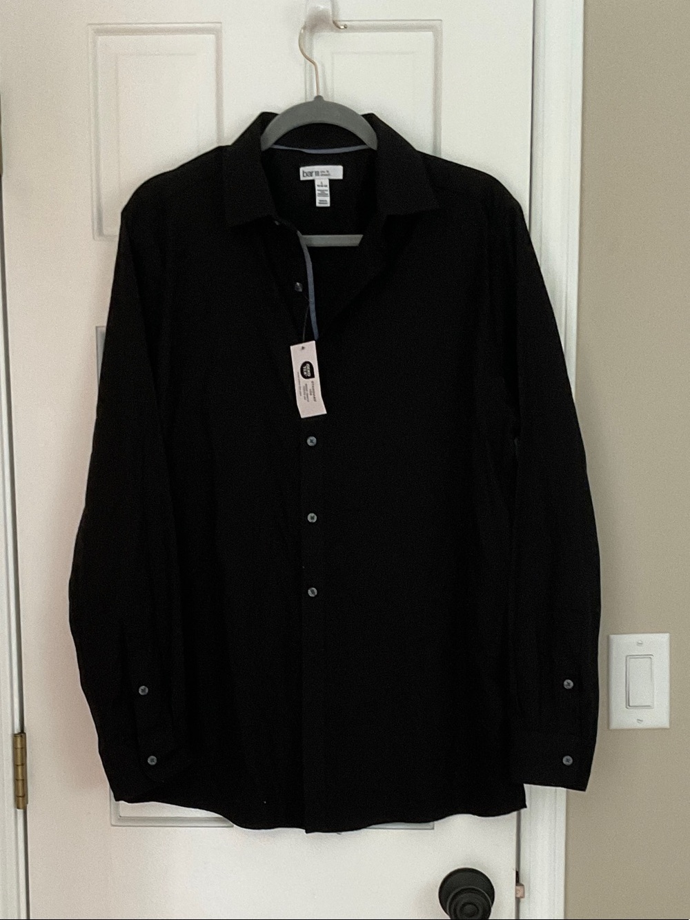 Bar III Black Long-Sleeve Dress Shirt